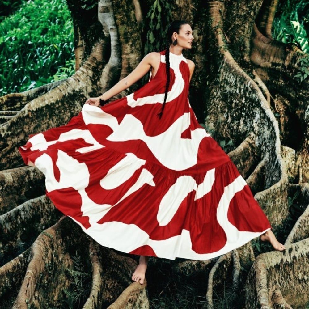 H&M Voluminous Maxi Dress